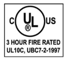 UL 10C fire rated
